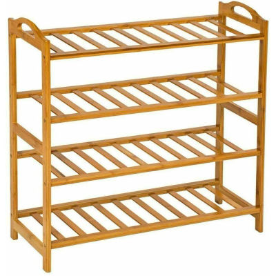 Maxia Market Mueble Estantería zapatero de bambú para calzado armario zapatos de 3, 4, 5 niveles, Ideal para recibidor