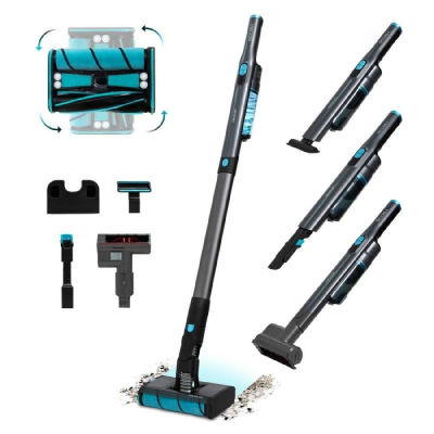 Cecotec Aspiradora Escoba sin Cable Ligera Scoba 2100 Twice MAX Essential. 210W y 20 kPa, Motor Digital Brusless, Autonomía 45mi