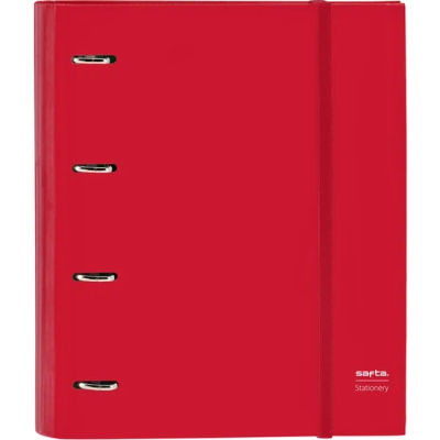 SAFTA CARPETA 4 ANILLAS 35MM CON RECAMBIO SAFTA "ROJO" - Carpeta Anillas Licencia Oficial - Diseño Exclusivo - Ideal para Uso Diario - Material Duradero - Compatible con Hojas A4