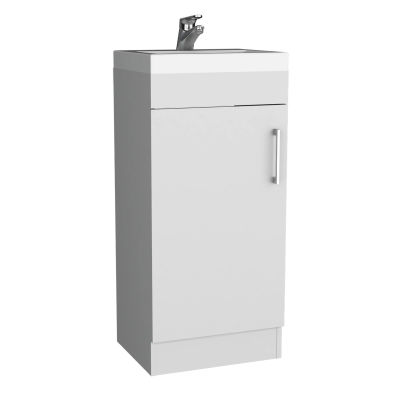 Mueble de Baño Madrid con 1 puerta y almacenamiento inferior , blanco , 83 cm X 40 cm X 33 cm