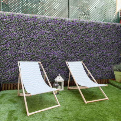 Jardín Vertical Artificial 50x50cm, Pack 4 unidades, Plantas Artificiales Decorativas, Valla de Privacidad Balcón Barandilla, Planta artificial colgante, Decoración Exterior e Interior