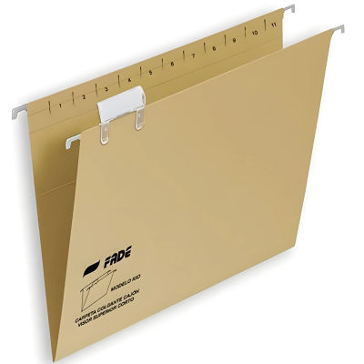Fade carpeta colgante visor superior kio kraft cartulina a4 con etiquetas -50u