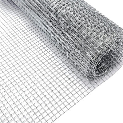 Malla Metálica Electrosoldada Galvanizada. Perfecta para plantas y animales, múltiples usos. Rollo Varias medidas . Grosor del Cable 0.9 mm. Plateado
