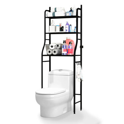 JUPPLIES Estanteria de Baño sobre Inodoro - Mueble Baño WC y Mueble Estanteria Lavadora - Estante de Almacenamiento Impermeable - Ahorra Espacio con 3 Baldas