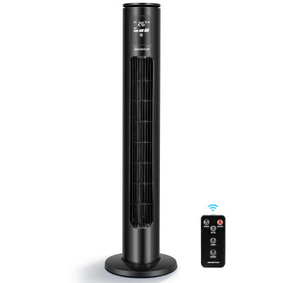 AIGOSTAR Ventilador de Torre con Mando a Distancia, Conexión Smart: WiFi+Bluetooth,Temporizador Programable, 3 Modos y 3 Velocidades, Pantalla LED.