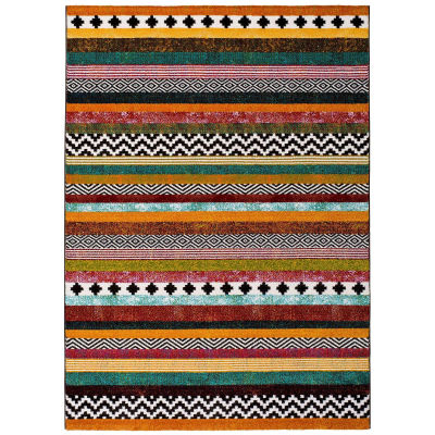 ATTICGO Alfombra de Interior Estilo Geométrico en Multicolor - Moar 16229 | 80x150, 60x120, 120x170, 140x200, 160x230 cm