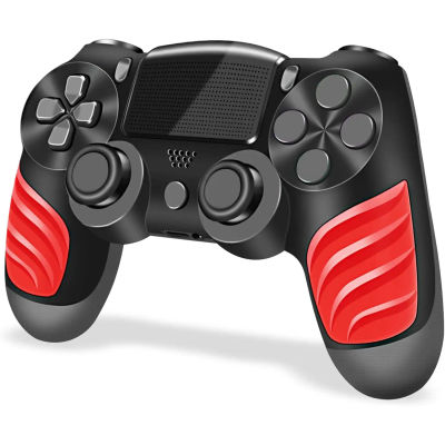 2025 Controlador, Mando Inalámbrico para 4/Pro/Slim, Mando Inalámbrico con Doble Vibración y Seis Ejes, Controlador con Cargador y Empuñadura para el Pulgar