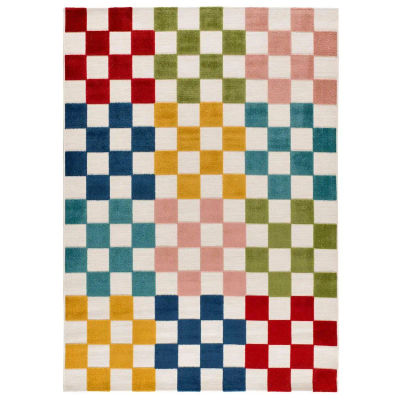 ATTICGO Alfombra de Interior de Estilo Geométrico con relieve en Multicolor - MILA 23516 | 80X150, 120X170, 160X230 cm