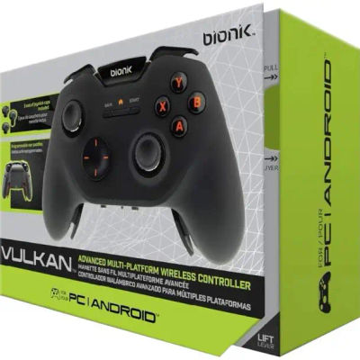 BIONIK Vulkan Negro Bluetooth Gamepad