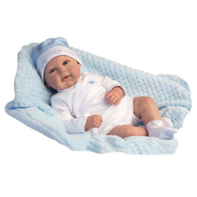 Arias- Muñeca Reborn arias 45 cm mies azul con manta 98021