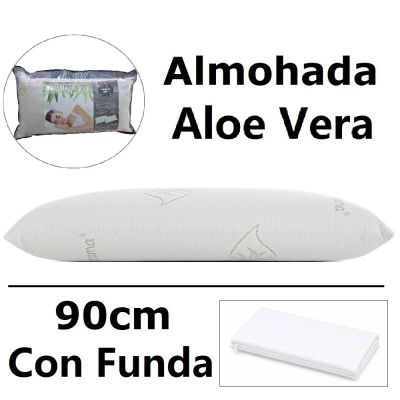 Almohada de 90cm mixta fibra, medidas (90 x 40 cm),color blanco,Dosantex,fespu