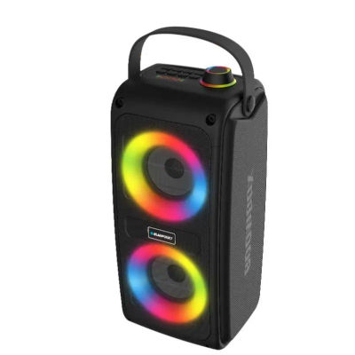ALTAVOZ TORRE BLAUPUNKT BLUETOOTH/LED 50W GAMA DJ - 34CM ALTURA CON MICROFORO Lector de tarjetas de memoria TF de 32 GB máx Bluetooth 5.0 Entrada de micrófono Tiempo de carga: 5-6 horas Hasta 4 horas