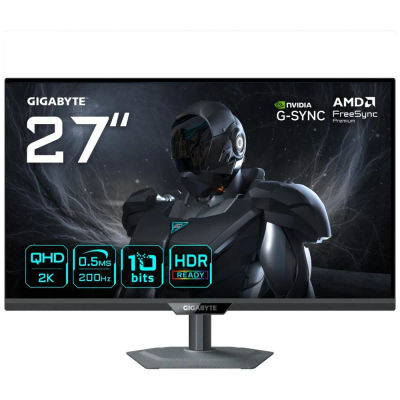 GIGABYTE G27Q20 Monitor Gaming 27” QHD - 2560 x 1440. 200Hz. 0.5ms. Compatible con G-Sync. FreeSync Premium. HDR10. HDMI 2.0. DisplayPort 1.4
