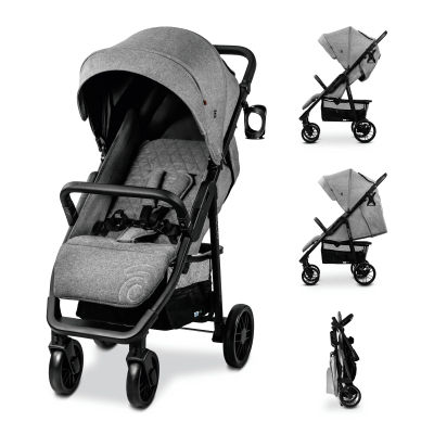 Asalvo Silla de Paseo para Bebés Ness 2 gris - Desde el nacimiento hasta los 22 kg, Capota extensible con visera, Ajustable, Tejido extraíble y lavable