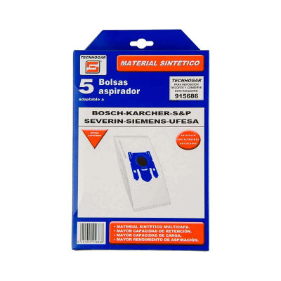 Bolsa Aspirador compatible con Bosch compatible con Karcher compatible con Siemens compatible con Ufesa compatible con Tecnhogar 915686