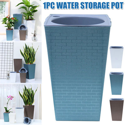 Maceta con diseño de ladrillo, maceta de plástico de imitación de Metal, tipo cuadrado y alto para jardinería de plantas en macetas okosр artik для цтатов FU