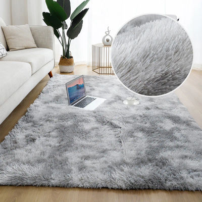 Alfombra suave para sala de estar, alfombra de felpa, alfombras gruesas y esponjosas, alfombras largas para dormitorio, alfombra antideslizante para suelo, alfombrillas de terciopelo grises para