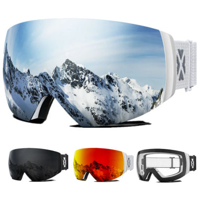 JULI gafas de esquí magnéticas profesionales lentes de doble capa antiniebla UV400 máscara de esquí grande gafas de Snowboard para hombres y mujeres