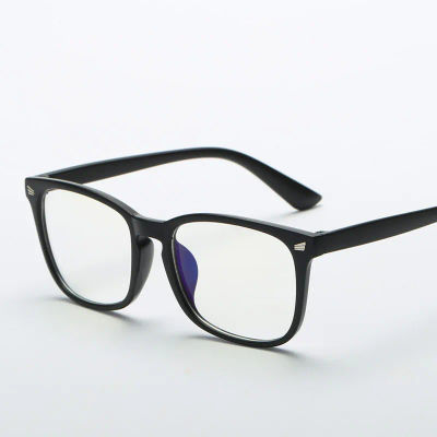 Gafas cuadradas unisex de moda, gafas lisas, gafas de montura completa para hombres y mujeres, gafas ópticas con protección contra la radiación