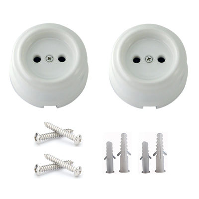 2 uds toma de corriente de pared Vintage de porcelana, 2P, Interrupteur Vintage,sin conexión a tierra, 240V,16A