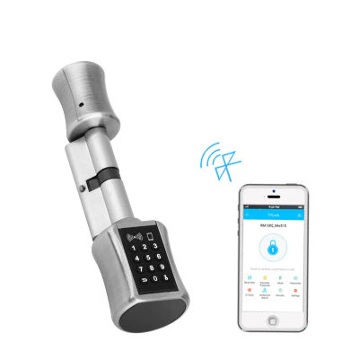 Cerradura cilíndrica con Bluetooth para el hogar, cerradura electrónica inteligente con contraseña, tarjeta TT, teclado Digital, código sin llave, Airbnb