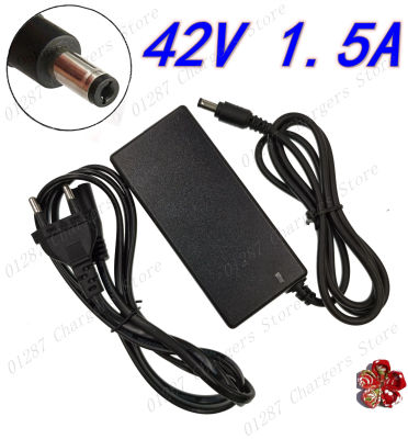 Cargador de 42V 1.5A, Entrada 100-240 VAC, Cargador de Litio Li-ion Li-poly para Bicicleta Eléctrica de 36V Serie 10, Cargador de Batería de 36V 2A