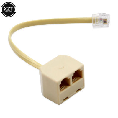 Divisor de teléfono de un punto, extensor de línea telefónica RJ11, adaptador de tres vías, altavoz de un punto, dos divisores