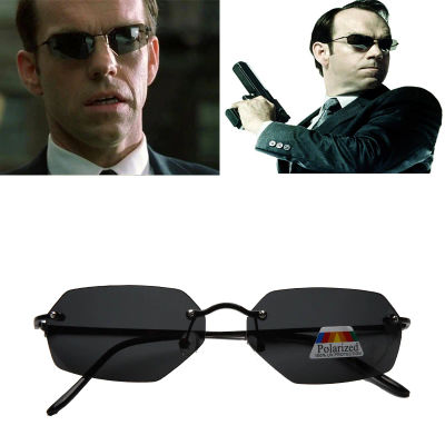 Cool The Matrix Neo Style gafas De sol polarizadas De titanio ultraligeras sin montura para hombres gafas De sol De diseño De marca De conducción gafas De So