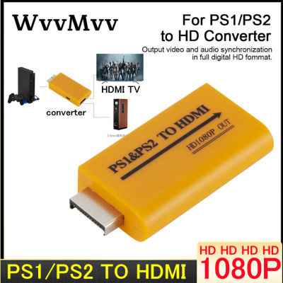 Convertidor adaptador compatible con PS2/PS1 a HDMI, salida de hasta 1080p para Monitor, proyector, conversión de Audio/videojuego Plug and Play