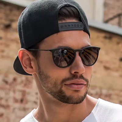 Gafas De Sol redondas De ojo De gato De diseñador De marca para hombre, gafas De Sol Retro para hombre, gafas De Sol transparentes con espejo, gafas De Sol para conducir a la moda Vintage