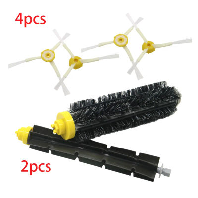 1 cepillo de cerdas + 1 cepillo batidor Flexible + 4 cepillos laterales para iRobot Roomba 600 700