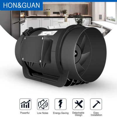 Hon & Guan-ventilador de conducto en línea de 8 pulgadas, controlador de velocidad Variable PWM de 0-10V, Extractor de aire para ventilador de escape de baño, Motor EC