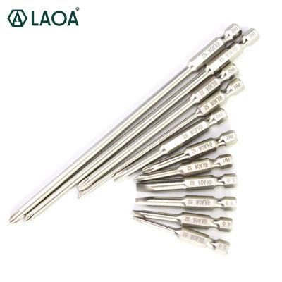 LAOA 2 uds puntas de destornillador Philips/ranurado con destornilladores eléctricos neumáticos de acero de aleación S2 magnéticos brocas
