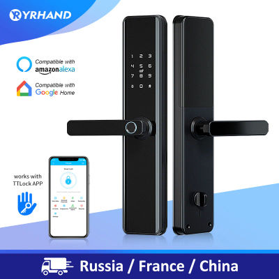 TTlock-cerradura inteligente con huella dactilar, dispositivo electrónico con código biométrico Digital, resistente al agua, Bluetooth, Wifi