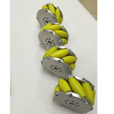 Neumáticos universales para Robot Robocon, piezas de bricolaje de alta resistencia, 4 piezas, 300KG, carga pesada, 5 pulgadas, 127mm, 45 grados