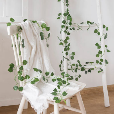 Guirnalda navideña colgante Artificial de 210Cm, plantas, hojas de vid, seda verde, para exteriores, hogar, boda, fiesta, baño, decoración de jardín