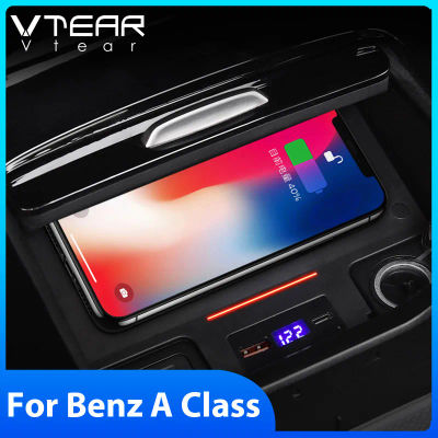 Cargador inalámbrico de coche para Mercedes Benz Clase A W177 GLA 200 GLB GLC, accesorios, placa de carga de teléfono, productos para coche 2020 2021