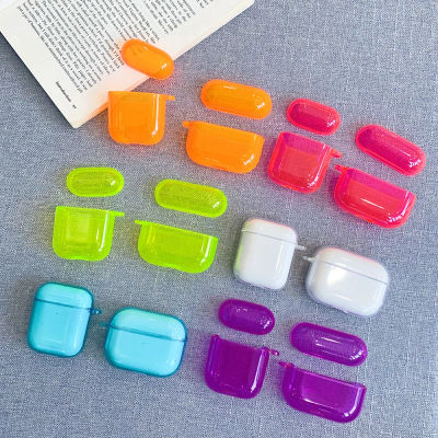 Funda de auriculares de Color fluorescente de neón para Apple Airpods 4, 3, 2, 1, funda para auriculares inalámbricos para Airpods Pro 2, caja suave de TPU