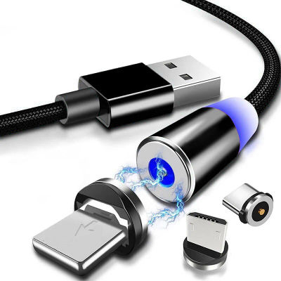 Cable magnético Micro USB tipo C, cargador magnético para iPhone, Huawei, Samsung, teléfono móvil Android, Cable de 1m y 2m