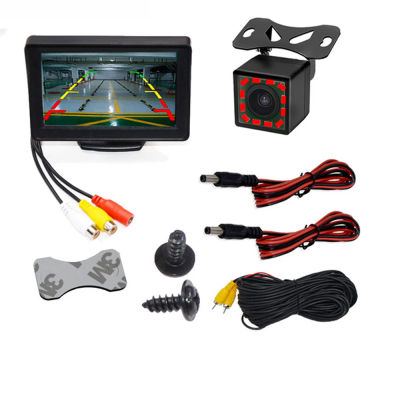 Monitor de aparcamiento para coche, pantalla de 4,3 pulgadas para cámara de visión trasera, pantalla LCD TFT, Color Digital HD, PAL/NTSC de 4,3 pulgadas