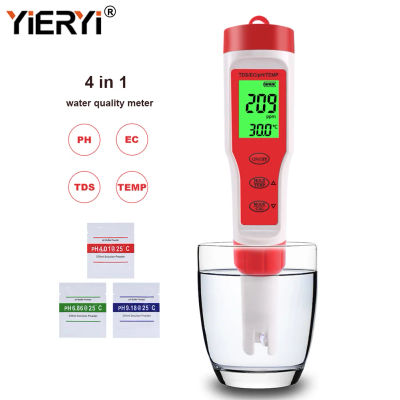 Nuevo medidor de TDS y PH Yieryi, medidor digital de PH/TDS/EC/temperatura, monitor de calidad del agua para piscinas, agua potable y acuarios