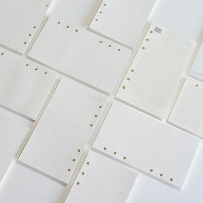 Planificador de papel de impresión sin madera A5 A6 A7, páginas interiores para Filofax, cuaderno de oficina creativo, relleno en espiral, carpeta de papeles, página interior