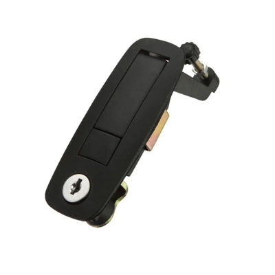 Manija de pestillo de solapa de bloqueo de montaje empotrado negro para autocaravanas, yates, barcos, muebles de pared de remolque, bloqueo de RV