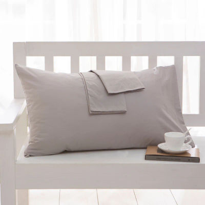 Funda de almohada de algodón estándar, Color sólido, ropa de cama para dormitorio, 40x60cm/50x70cm/50x90cm