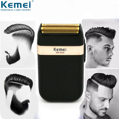 Afeitadora eléctrica para hombres máquina de afeitar con cuchilla doble inalámbrica de vaivén