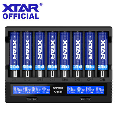 Cargador de batería XTAR 18650 VC8 = VC4 + VC4SL QC3.0 tipo C cargador rápido carga pantalla LCD Carregador para batería 21700 20700 18650