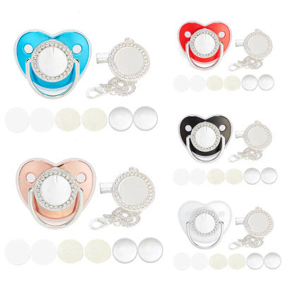 Sólo chupete en blanco con tapa, regalo para Baby Shower, accesorios para chupete para recién nacido, mordedor para bebé con sublimación, tetina infantil