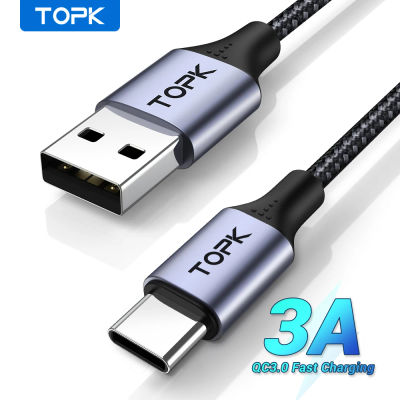 TOPK AN10 3A Cable Micro USB tipo C cargador de teléfono Cable USB Cable de carga rápida de teléfono para accesorios de teléfono Xiaomi Redmi