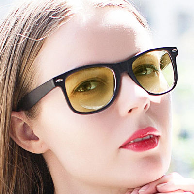 Lentes amarillas cuadradas Unisex, gafas de visión nocturna, gafas de conducción para hombres y mujeres, gafas de sol a prueba de viento para conducir para hombres y mujeres