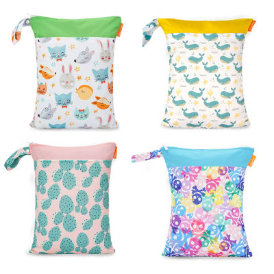 HappyFlute bolsas de pañales para bebés, bolsa húmeda/seca con doble cremallera, mochila impermeable para pañales de tela húmeda, funda para pañales reutilizable, bolsa húmeda
